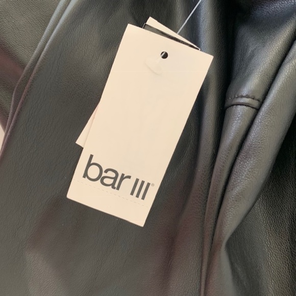 Bar III faux leather black skinny pants. XS. NWT - Picture 13 of 14